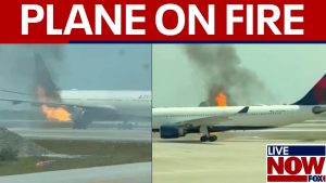 Plane engine fire at Orlando airport | LiveNOW from FOX