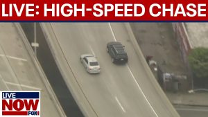SKYFOX: High-speed police chase in LA, suspect barricaded in apartment