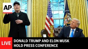 Donald Trump and Elon Musk hold a press conference