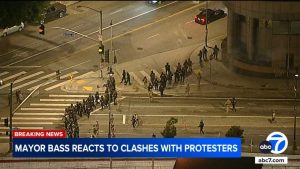 LA Mayor Karen Bass reacts to immigration protests across county