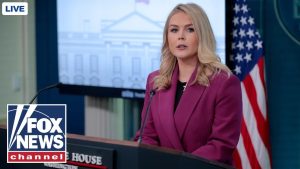 Karoline Leavitt holds briefing as anti-ICE protests spread