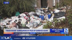 ‘Trash House’ surrounded by piles of garbage again