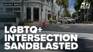 Florida Department of Transportation sandblasts LGBTQ intersection