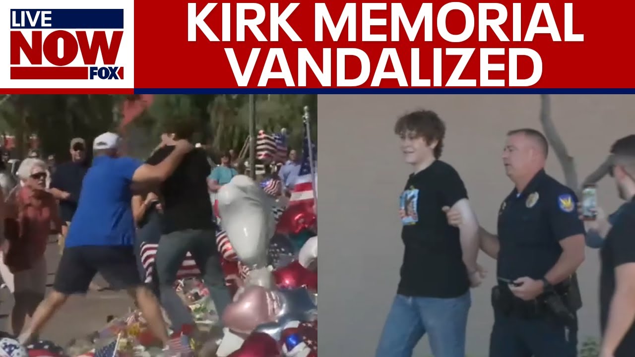 Man arrested for vandalizing Charlie Kirk memorialMan arrested for vandalizing Charlie Kirk memorial