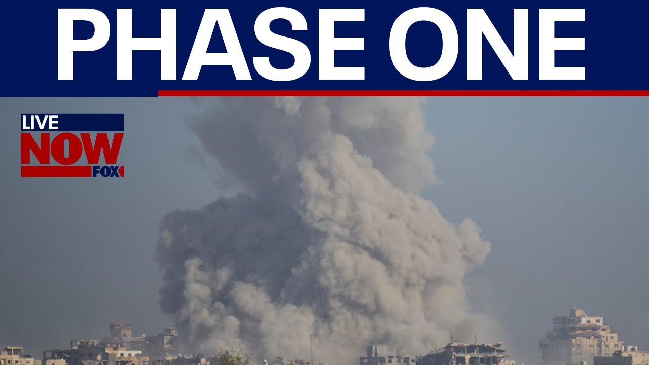Smoke plumes in Gaza as Israel Hamas peace deal begins