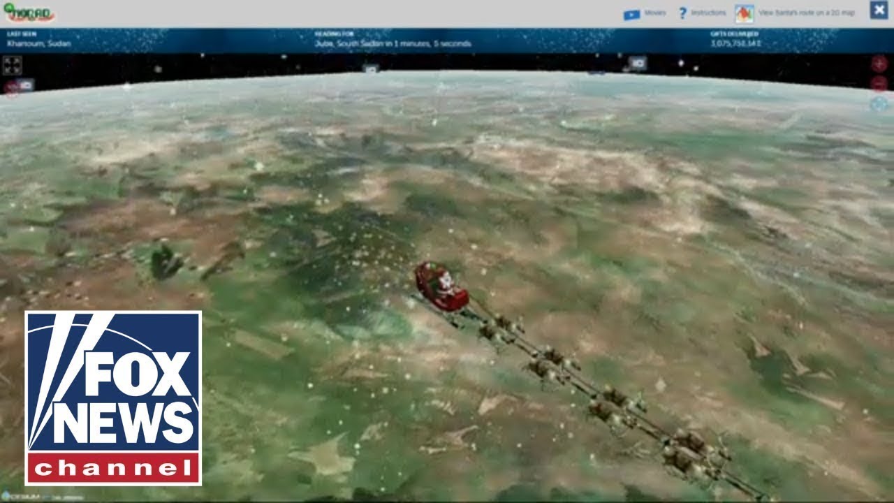 WATCH LIVE: Follow Santa’s sleigh as he makes his Christmas trip around the world