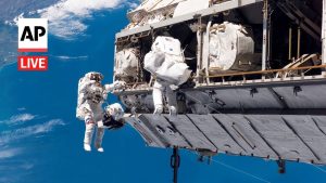 NASA and ESA astronauts conduct spacewalk outside International Space Station
