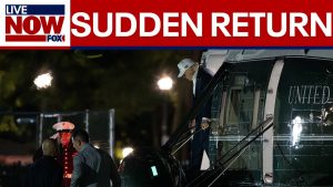 Trump abruptly returns to White House amid Middle East travel warning
