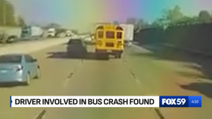 ISP makes contact with driver implicated in I-465 school bus crash